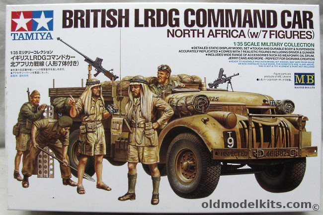 Tamiya 1/35 British LRDG Command Car North Africa With 7 Figures, 32407-3000 plastic model kit